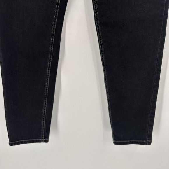 Please Button Fly Black Boyfriend Jeans Made in Italy Size XS X Small Stretch - Picture 11 of 14